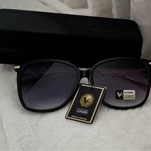 FASHION Versace Black Sunglasses with Gold Details